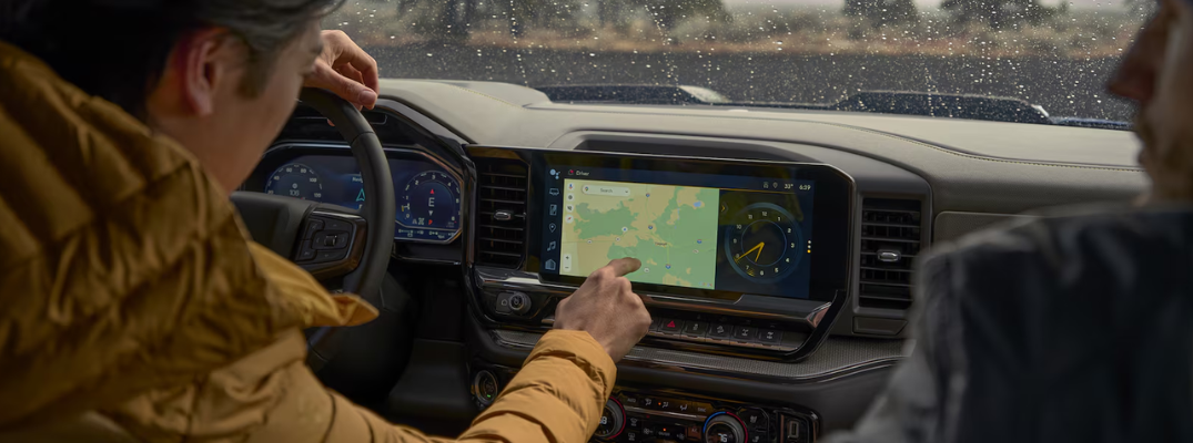 The interior of a Chevrolet Silverado